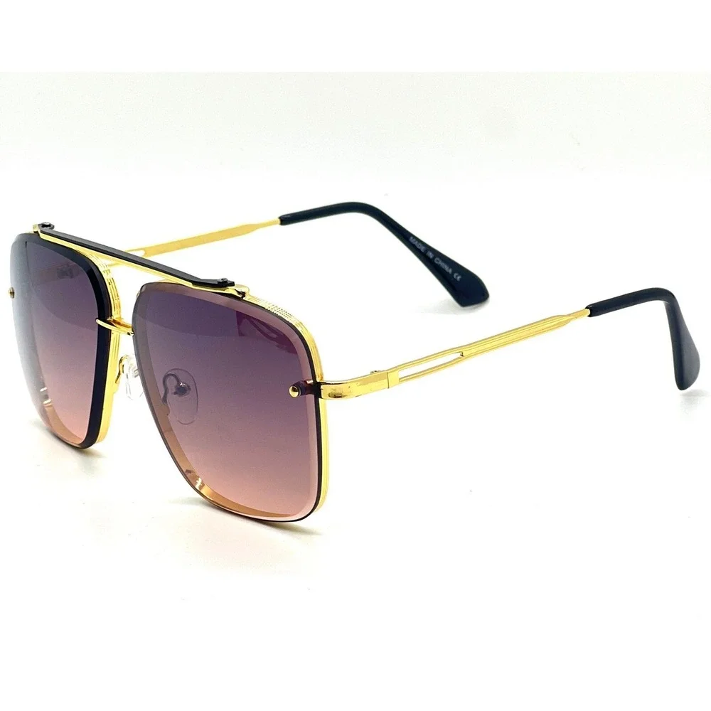 Sunglasses Women Fashion Square Gold Frame Shades Trendy Street Wear Lentes 2026